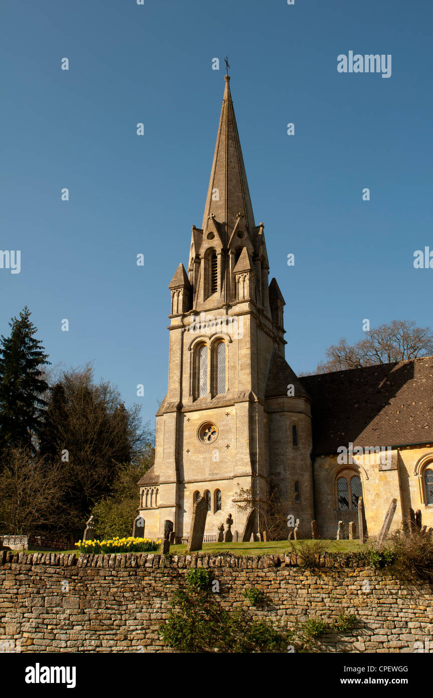 St. Mary`s Church, Batsford, Gloucestershire, England, UK Stock Photo